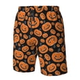 thumbnail image 6 of Uemuo Halloween Pumpkins Pattern Men's Swim Trunks Hawaiian Beach Bathing Suit Swimsuits Beach Quick-Dry Shorts with Pockets-3X-Large, 6 of 9
