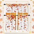 thumbnail image 5 of dinii Fall Kitchen Curtains Autumn Window Curtains and Valances Set 24 Inch, Beautiful Falling Maple Leaves Short Tier Curtain, Orange Modern Small Kitchen Decor, 5 of 6