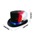 thumbnail image 3 of 4th of July Decoration Glitter Top Hat, Shiny Independence Day American Flag Top Hat, Patriotic Red White Blue Sequin Party Hats for Memorial Day USA Party Costume Accessories(Black), 3 of 6
