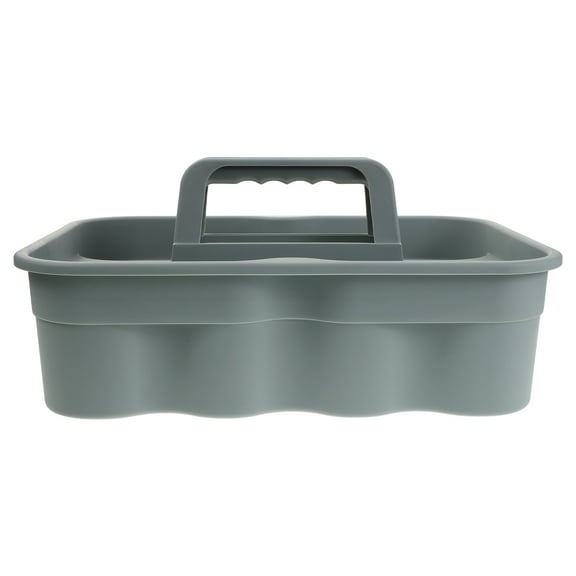 FRCOLOR Plastic Cleaning Tote Handheld Basket with Handle Portable Storage Organizer for Car Tools 1 Set Bath Use