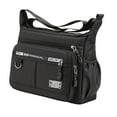 thumbnail image 3 of Sac à Bandoulière pour Hommes avec Fermeture Éclair avec Bandoulière Réglable Sacs à Main Noir, 3 of 8