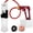 Red, variant on LeLuv® Premium Maxi Penis Pump w/ Red Handle, Silicone Hose | TPR Sleeve, Donut | 12" x 2.00" Vibrating Cylinder
