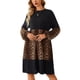 thumbnail image 2 of Vestido con estampado de leopardo,Vestido de mujer con cuello redondo, vestido informal, diseño exquisito, 2 of 8
