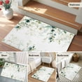 thumbnail image 5 of 2x3 Ft Entryway Area Rug, Eucalyptus Leaves Kitchen Rug Runner Washable Floor Mat, Watercolor Sage Green Golden Floral Non Slip Indoor Door Mat Throw Carpet for Bathroom Living Room Bedroom, 5 of 8