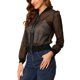 thumbnail image 4 of Chaqueta bomber ligera de mujer con mangas largas, cierre y transparente, 3XL, negra, 4 of 7