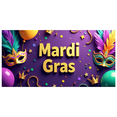 thumbnail image 3 of LUUFILx Mardi Gras Party Banner Decorations Feather Mask Backdrop for Celebration Photography Props Carnival Event Supplies Festive Green Purple Theme Decor, 3 of 8