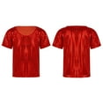 thumbnail image 1 of renvena Kids Boys Girls Sparkly Jazz Dance Shirt Athletic Tank Tops Shiny Sequin Dancewear Red 2-6, 1 of 7