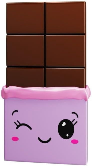 Squeezables Choco Bar Figure - Cute Kawaii Novelty Collectible with Reusable Zipper Pouch and Decoration, Series 4 Desk Accessory