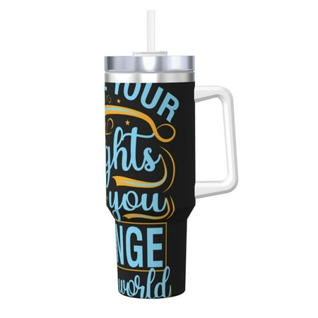 

Matuu Not All Those Who Wander Are Lost 2 for 40OZ Ice Cup with Handle Durable Thermal Cups Keep Drinks Cold and Hot Insulated Car Mug with Lid