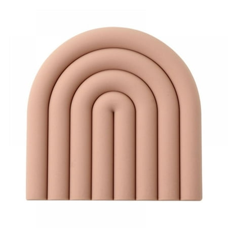 

Silicone Rainbow Coaster Removable Heat Insulation Pad Cup Mat Plate Non Slip Placemat Home Decor