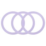 3Pcs Anneau d'adaptateur magnétique, Kit de conversion de chargeur sans fil magnétique, violet