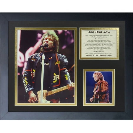 Legends Never Die Jon Bon Jovi Framed Memorabilia