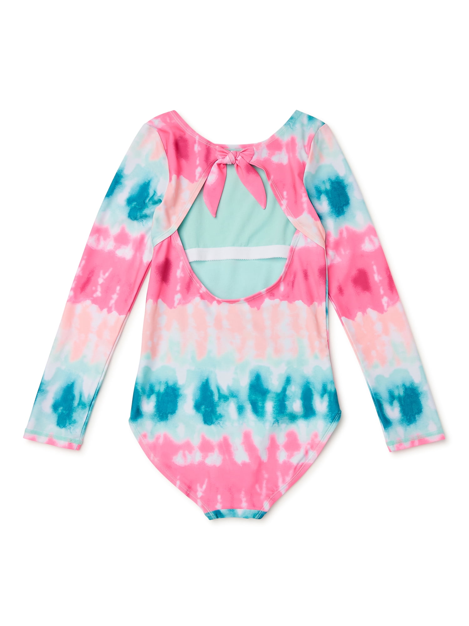 Justice Girls One Piece Long Sleeve Swimsuit, Sizes 6-20 Plus
