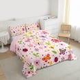 thumbnail image 4 of Feelyou Cute Floral Flower Bedding Comforter Set for Kids, Spring Garden Plant Twin Comforter Sets, Butterfly Ladybug Reversible Bedding Set, Microfiber Bedroom Decor, 2-Piece, 4 of 9