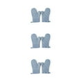 thumbnail image 4 of QualitChoice 1 Paire Gant Four Micro-Ondes Réutilisable Résistant à la Chaleur Protection Ménage Cuisson Gants Fournitures Bleu 3Set, 4 of 6