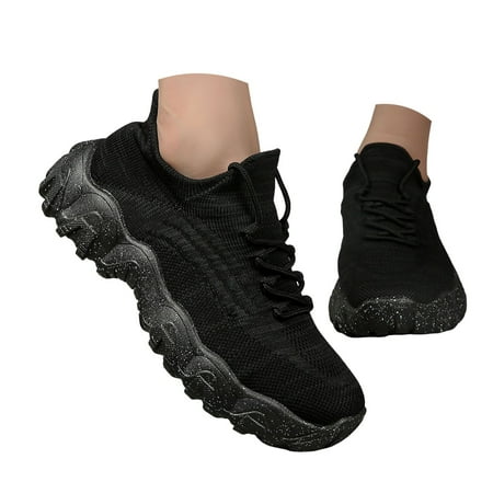 Mepaouo Fashion Sneakers for Women Thick Sole Lace up Running Shoes Lightweight Walking Shoes