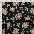 thumbnail image 3 of Soimoi Floral Vintage Print,Cotton Cambric, Quilting Fabric Sold by The Yard 42 Inch Wide, Medium Weight Cotton Fabric, SewingSupplies, Red, 3 of 5