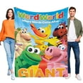 thumbnail image 1 of WordWorld anti-pilling, suave, ligera, esponjosa y acogedora de lujo para hogar y cocina – Perfecta para niños y adultos,120x180cm, 1 of 6
