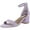 Lilac, variant on STEVE MADDEN Womens White Padded Adjustable Ankle Strap Stretch Irenee Round Toe Block Heel Buckle Leather Dress Sandals 8 M
