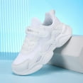 thumbnail image 6 of ZHOGXU Big Girls Boys Sneakers Soft Sole Non Slip Mesh Color Block Lace Up Comfortable Breathable Casual Sports Shoes For Outdoor Activities White 9.5-10 Years, 6 of 9