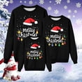thumbnail image 2 of RXMEKW Chandail à Capuche Imprimé de Noël pour Femmes et Enfants, Ensemble de Chemise à Manches Longues et Col Rond Assorti pour Photos de Vacances et Tenue Décontractée, 2 of 7