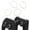 White, variant on Redesigned Octagonal Gated Sticks Accent Rings for eXtremeRate Luna Shell for PS5 Controller, Replacement Accessory for eXtremeRate Ghost Shell for PS4 Controller - Not for Standard Faceplate - Black