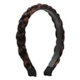thumbnail image 1 of 1 pieza de 0,98 pulgadas de ancho, cabello sintético, diadema trenzada, aro para el cabello para mujeres y niñas, marrón claro, 1 of 7