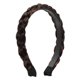 thumbnail image 1 of 1 pieza de 0,98 pulgadas de ancho, cabello sintético, diadema trenzada, aro para el cabello para mujeres y niñas, marrón claro, 1 of 7