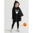 thumbnail image 3 of Toddler Baby Girls Boys Halloween Costume Cosplay Ghost Smile Cape Cloak Fancy Party Hoodie 1-6 Years, 3 of 9