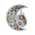 thumbnail image 4 of deevoka Ramadan Tray Moon Serving Tray Creative Portable Storage Plate Eid Tray Decoration for Snack Living Room Tabletop Fruit Gifts White, 4 of 9