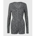 thumbnail image 4 of Placket Front Onsie in Tuxedo Black, 4 of 5