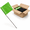 Green-1000 Pack, variant on Purple 1000 Pack 4x5x15 Inch Garden Stake Marking Flags for Lawn Landscaping Survey