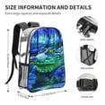 thumbnail image 4 of Kdxio Colorful Stained Glass Crocodile Clear Backpack, Transparent Bookbag for School for Women Men, Capacity Clear Bag for College, Travel, 4 of 7