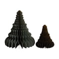 thumbnail image 1 of KLKCMS 2 Pieces Paper Christmas Tree Ornament Craft Statue for Holiday Shelf Indoor Gray, 1 of 9