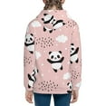 thumbnail image 4 of Kll Unisex Kids Boys Girls Hooded Pocket Pullover Hoodies-Panda Flying In The Sky, 4 of 9
