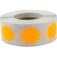 thumbnail image 2 of Color Coding Burst Labels Fluorescent Orange Starburst Design 1 Inch 500 Total Adhesive Stickers, 2 of 3
