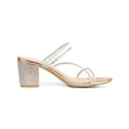 thumbnail image 3 of BLISSFUL STEP Women Rhines Block Heel Slide Sandals Rose Gold 10, 3 of 7