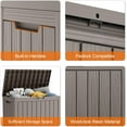 thumbnail image 4 of 45 Gallon Resin Deck Box, Lockable Patio Outdoor Storage Box for Furniture, Garden Tools and Tools Storage, Waterproof Outside Storage Boxes - Gray, 4 of 7