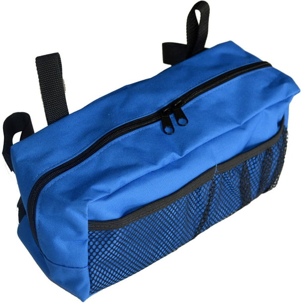 Senior Mobility Walker Accessory Bag Blue with Black Trim