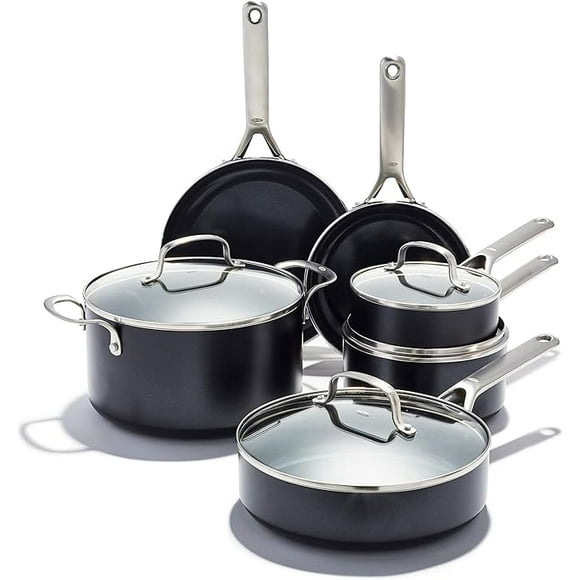 OXO Agility Ceramic Non-Stick 10-Piece Cookware Set