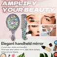 thumbnail image 6 of RAGUPEL Hand Mirrors with Handle,Flat Oval Hand Mirror 5.3"*2.7"*0.8" Hand Mirror,Rose Carving Handheld Mirror,Style2, 6 of 7