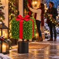thumbnail image 5 of Christmas Ornament, Artificial Boxwood Christmas Planter Topiary Decor, Potted Greenery Figurine, Classic Holiday Styling, For Porch Entryway Indoor Outdoor Christmas Decoration, 5 of 5
