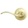 Brink's Privacy Wave Style Door Lever, Polished Brass Finish