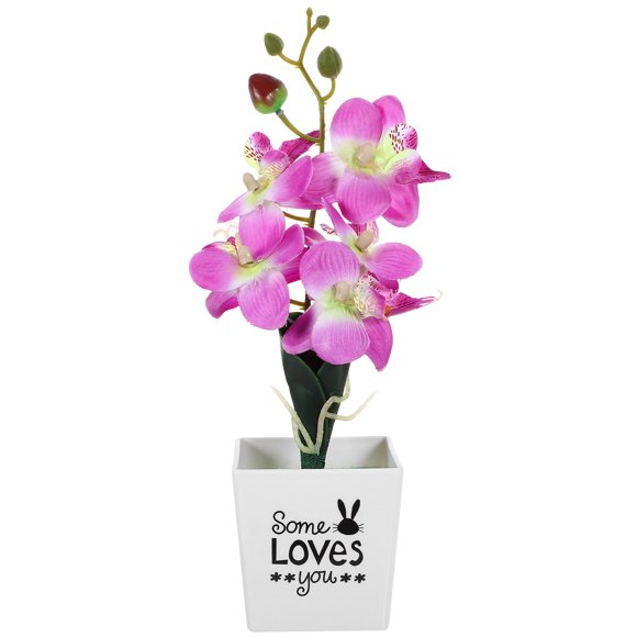 Artificial Moth Orchid Bonsai Decoration Desktop Faux Potted Flower Simulated Potted Plant