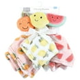 thumbnail image 2 of Hudson Baby Infant Girls Animal Face Security Blanket, Fruits, One Size, 2 of 5