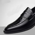 thumbnail image 5 of Black Men Soft Sole Leather Dress Shoes Business Casual Style Comfortable For All Day Wear Ideal For Office And Formal Occasions Lightweight And Supportive, 5 of 9