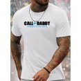 thumbnail image 1 of Camiseta gráfica "" para hombre - Camiseta informal de algodón de manga corta con estampado de letras llamativas, lavable a máquina, ideal para todo el año, ideal para practicar deporte., 1 of 5