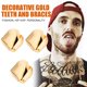 thumbnail image 1 of 3 piezas de tapas de dientes falsos Clips de dientes de grado alimenticio para Halloween Cosplay (dorado) Ygjytge Cuidado Belleza, 1 of 3