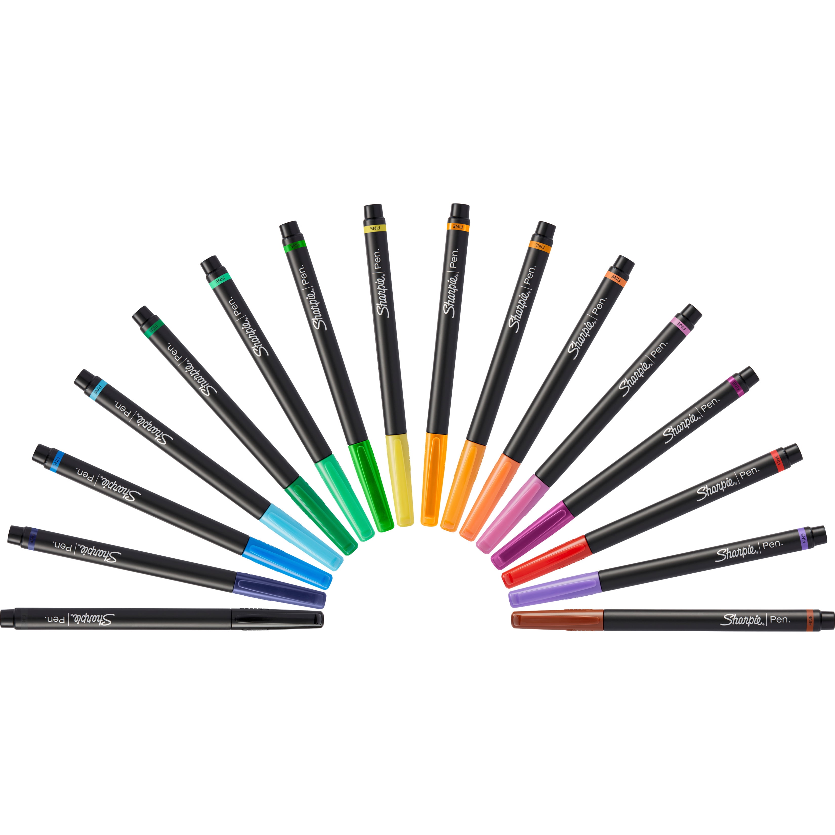 Assorted Colors 16 Count 1 Pack Sharpie Art Pens Hard Case Fine Point 