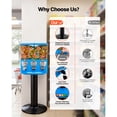 thumbnail image 4 of KFFKFF Triple Compartment Candy Vending Machine with Stand, Gumball and Candy Dispenser with Built-In Cash Box, Removable Design, Classic Candy Dispenser for Stores and Arcades, 4 of 9